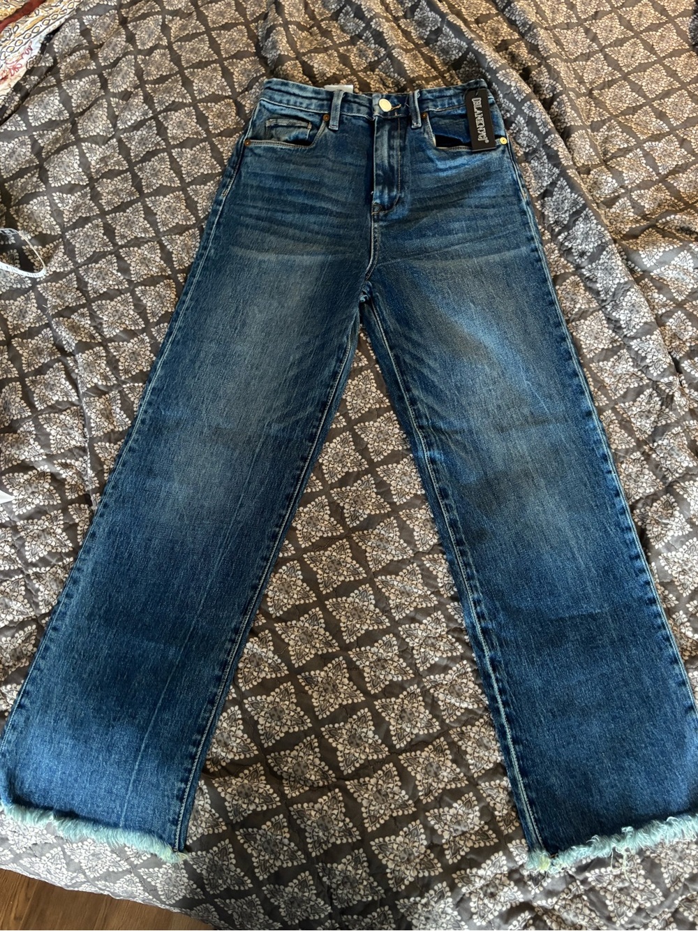 [BLANK NYC] The Baxter - Dark Blue High-Rise Ribcage Straight Leg Jeans NWT 25
